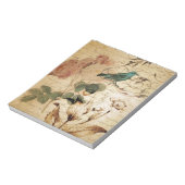 Bohemiaanse chic Paris Scripts vogel Frans botanis Notitieblok (Linkerzijde)