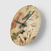Bohemiaanse chic Paris Scripts vogel Frans botanis Ronde Klok (Hoek)
