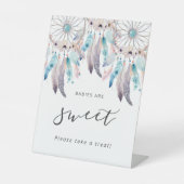 Bohemiaanse drocatcher baby's zijn zoete Baby show Reclamebord Met Voetstuk (Voorkant)