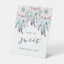 Bohemiaanse drocatcher baby's zijn zoete Baby show Reclamebord Met Voetstuk