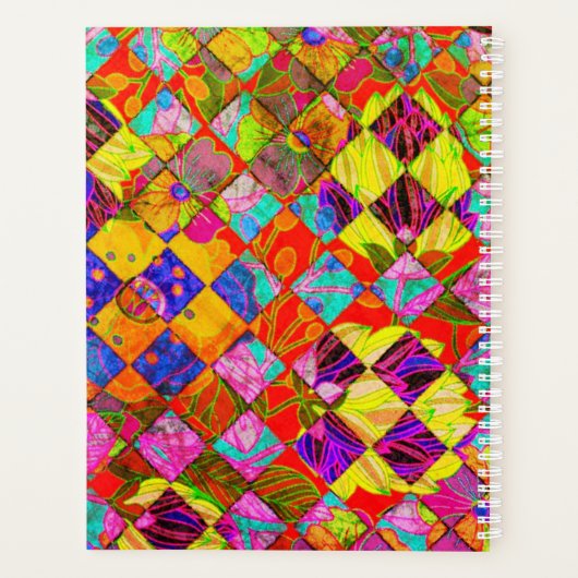 Bohemiaanse gevlekte bloemplanoloog planner (Achterkant)