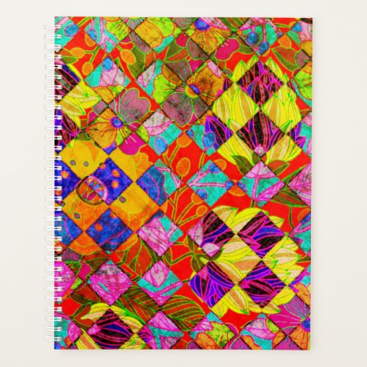 Bohemiaanse gevlekte bloemplanoloog planner (Voorkant)