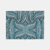 bohemiaanse girale zilvergrijze turkooizen blauw fleece deken (Voorkant (Horizontaal))