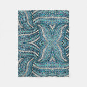 bohemiaanse girale zilvergrijze turkooizen blauw fleece deken (Voorkant)