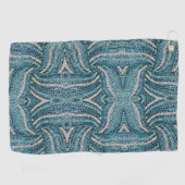 bohemiaanse girale zilvergrijze turkooizen blauw golfhanddoek (Horizontaal)