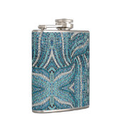 bohemiaanse girale zilvergrijze turkooizen blauw heupfles (Rechts)