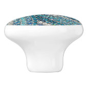 bohemiaanse girale zilvergrijze turkooizen blauw keramische knop (Zijkant)