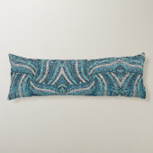 bohemiaanse girale zilvergrijze turkooizen blauw lichaamskussen (Voorkant)