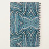 bohemiaanse girale zilvergrijze turkooizen blauw planner (Achterkant)