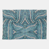 bohemiaanse girale zilvergrijze turkooizen blauw theedoek (Horizontaal)