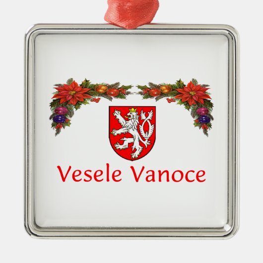 Bohemiaanse kerst metalen ornament (Voorkant)