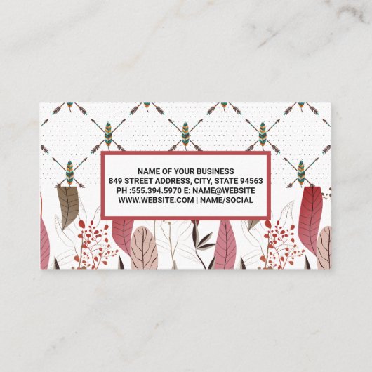 Bohemiaanse Patronen | Veters Visitekaartje (Achterkant)