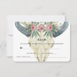 BOHEMIAANSE ROZEN TROUW RSVP KAARTJE
