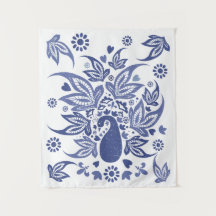 Bohemiaanse stijl Blauw en Wit Peacock