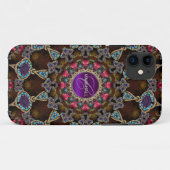 Bohemiaanse tapijten Kunstmonogram CaseMate Case-Mate iPhone Case (Achterkant (horizontaal))