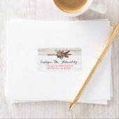 Bohemiaanse ventiel Arrow en Roos op Rustic White Etiket (Insitu)