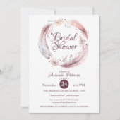 Bohemiaanse veren bloemen Vrijgezellenfeest Kaart (Voorkant)