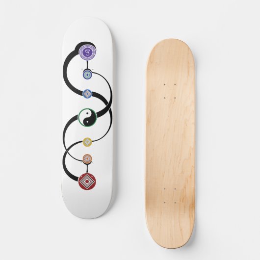 Bohemian 7 Chakras - Skateboard (Voorkant)