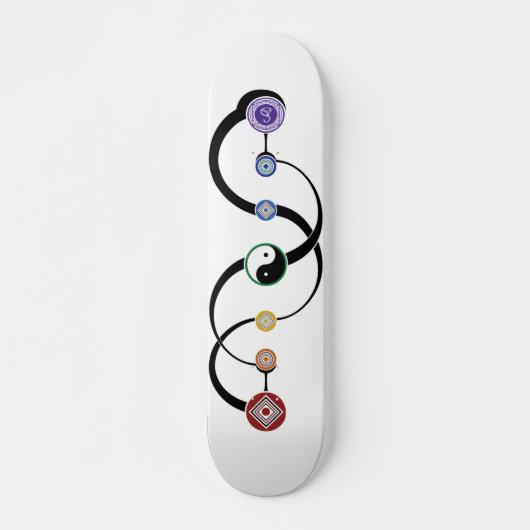 Bohemian 7 Chakras - Skateboard (Voorkant)