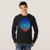 Bohemian Aesthetic Crescent Moon Astronomy Sun Ast T-shirt (Voorkant volledig)