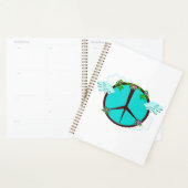 Bohemian Angel Wings Peace Symbol Planner (Display)