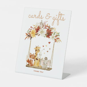 Bohemian Animals Baby shower Cadeaus en Kaarten Reclamebord Met Voetstuk