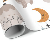 Bohemian Animals Celestial Boho Droy Stars Moon Cadeaupapier (Rol Hoek)