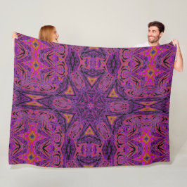 Bohemian Apple Blossom Paarse Droom Gezellig Fleece Deken