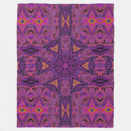 Bohemian Apple Blossom Paarse Droom Gezellig Fleece Deken