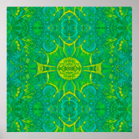 Bohemian Arabesque Mandala Green