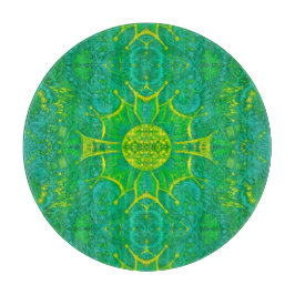 Bohemian Arabesque Pattern Green Snijplank