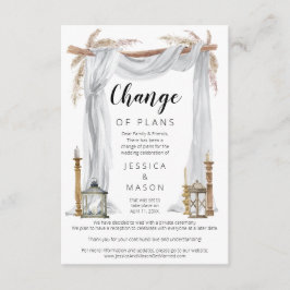 Bohemian Arch bruiloft uitgestelde aankondiging