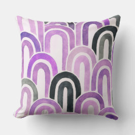 Bohemian arch fish scale painted pattern kussen