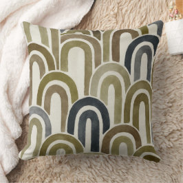 Bohemian arch fish scale painted pattern kussen