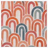 Bohemian arch fish scale painted pattern stof (Close Up)