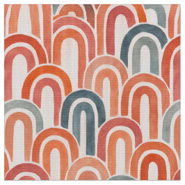 Bohemian arch fish scale painted pattern stof