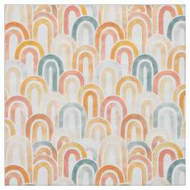 Bohemian arch fish scale painted pattern stof