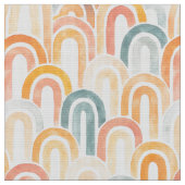 Bohemian arch fish scale painted pattern stof (Close Up)