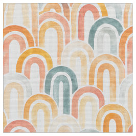 Bohemian arch fish scale painted pattern stof