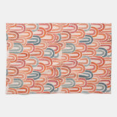 Bohemian arch fish scale painted pattern theedoek (Horizontaal)