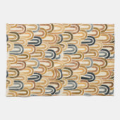 Bohemian arch fish scale painted pattern theedoek (Horizontaal)