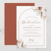 Bohemian Arch Moderne Toewijding Uitnodiging (Voorkant / Achterkant)