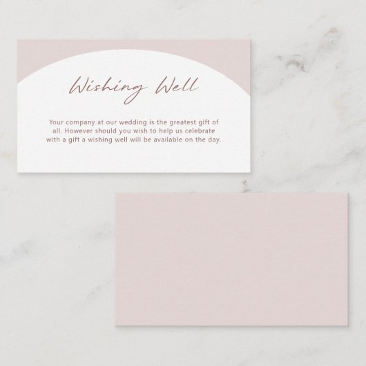 Bohemian Arch Wishing Well Enclosure Kaart (Voorkant / Achterkant)