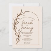 Bohemian Arched Burnt Terracotta Wedding | Uitnodi Kaart (Voorkant)