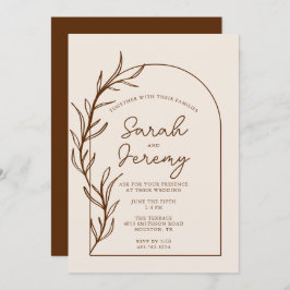 Bohemian Arched Burnt Terracotta Wedding | Uitnodi Kaart