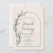 Bohemian Arched Evergreen Wedding | Uitnodiging (Voorkant)