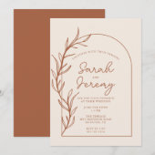 Bohemian Arched Terracotta Wedding | Uitnodiging (Voorkant / Achterkant)