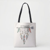 Bohemian Arrow en Feathers Canvas tas (Voorkant)
