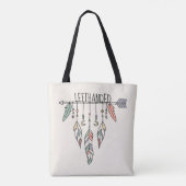 Bohemian Arrow en Feathers Canvas tas (Achterkant)