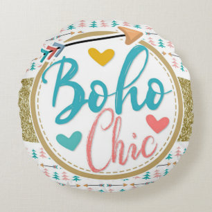 Bohemian Arrows Tribal Girls Chic Nursery Rond Kussen